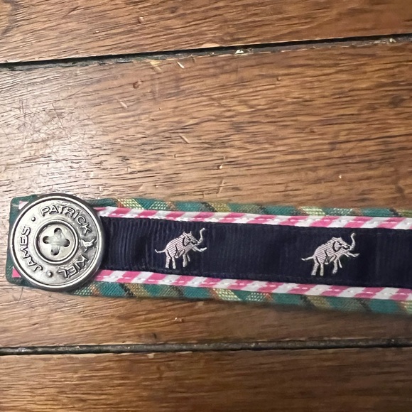 Kiel James Patrick Plaid Fabric Bracelet with Elephants - Picture 2 of 5